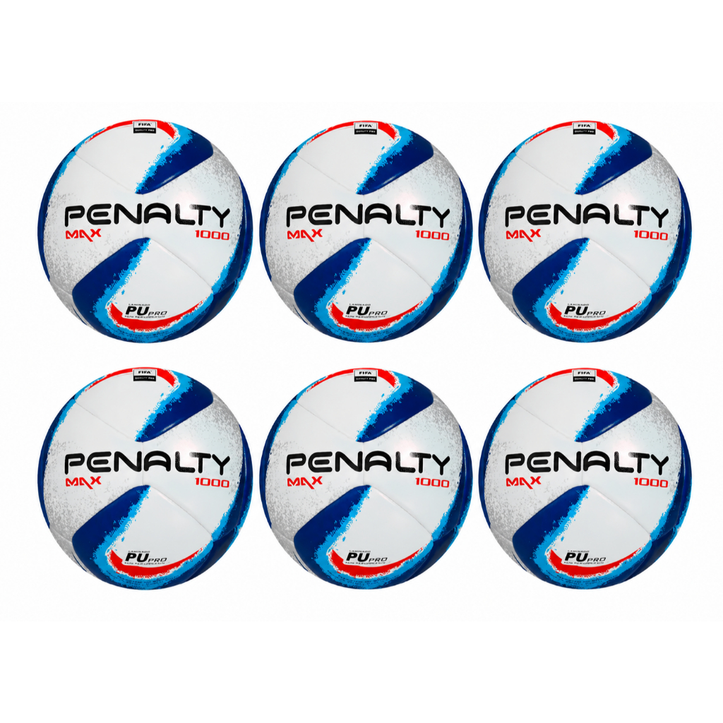 Caixa c/ 6 Bolas de Futsal - Max 1000 XXVI - PENALTY