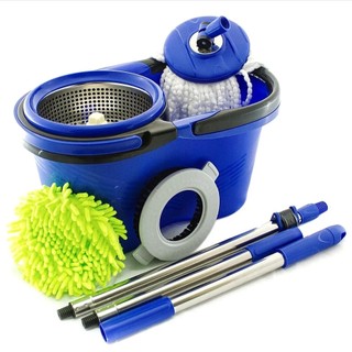 Mop Balde Mop Esfregão Pro Perfect Reforçado Inox 360 Esfregão Reforçado Top com 3 Refil 16L