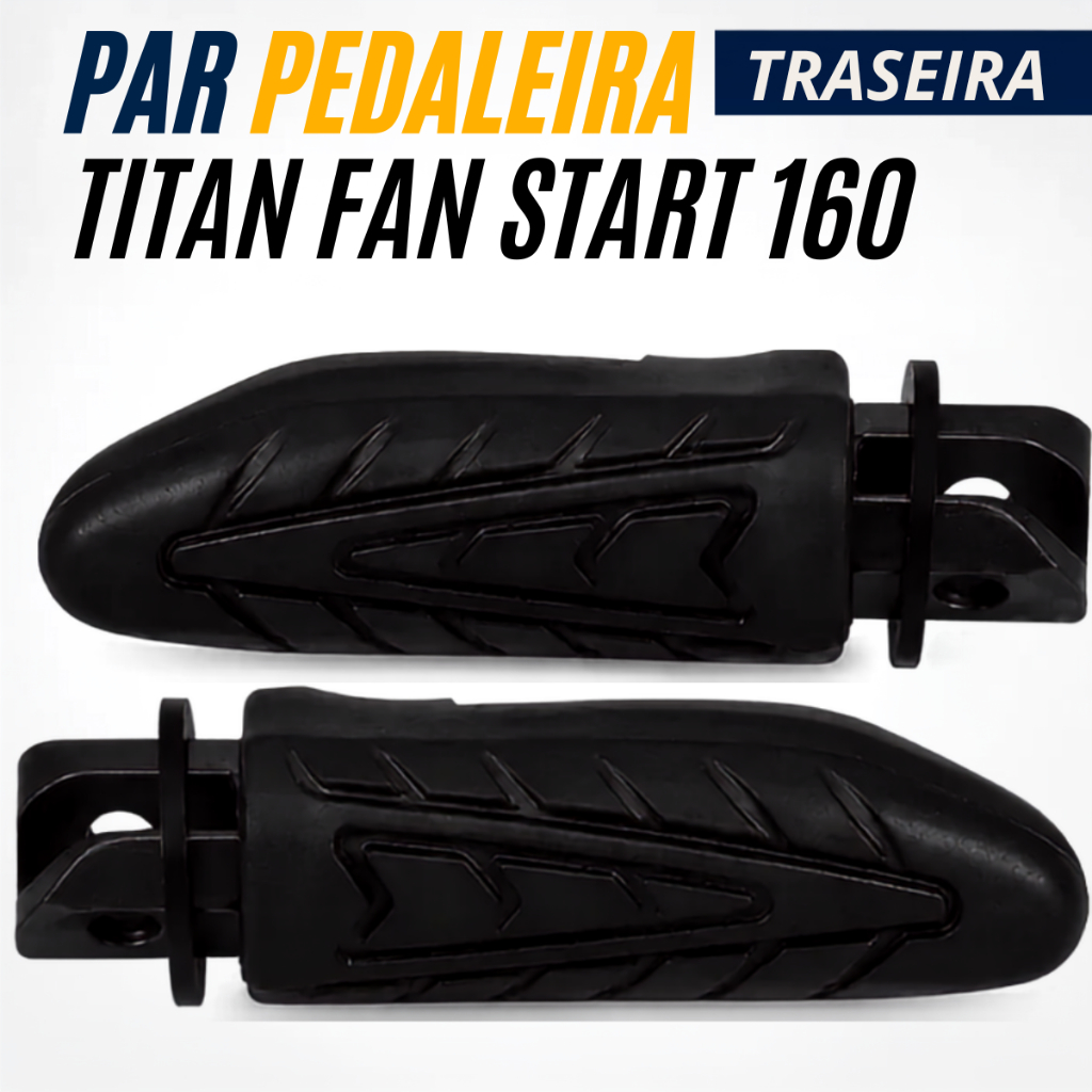 Par Pedaleira Traseira Garupa Honda Titan 160 Fan 160 Start 160 2016 a 2024 Comp