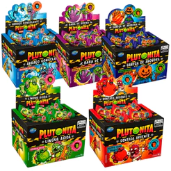 Kit Chiclete Plutonita 3 Caixas Escolha O Sabor Halloween Doces Dia das Bruxas