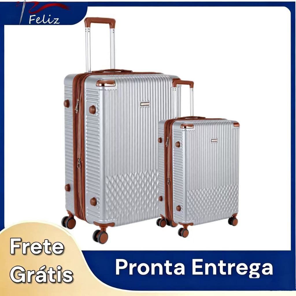 Mala de viagem 50kg zíper duplo Expansível com rodinha REMOVIVEIS 360º ABS Mala para viagem com senha olaola