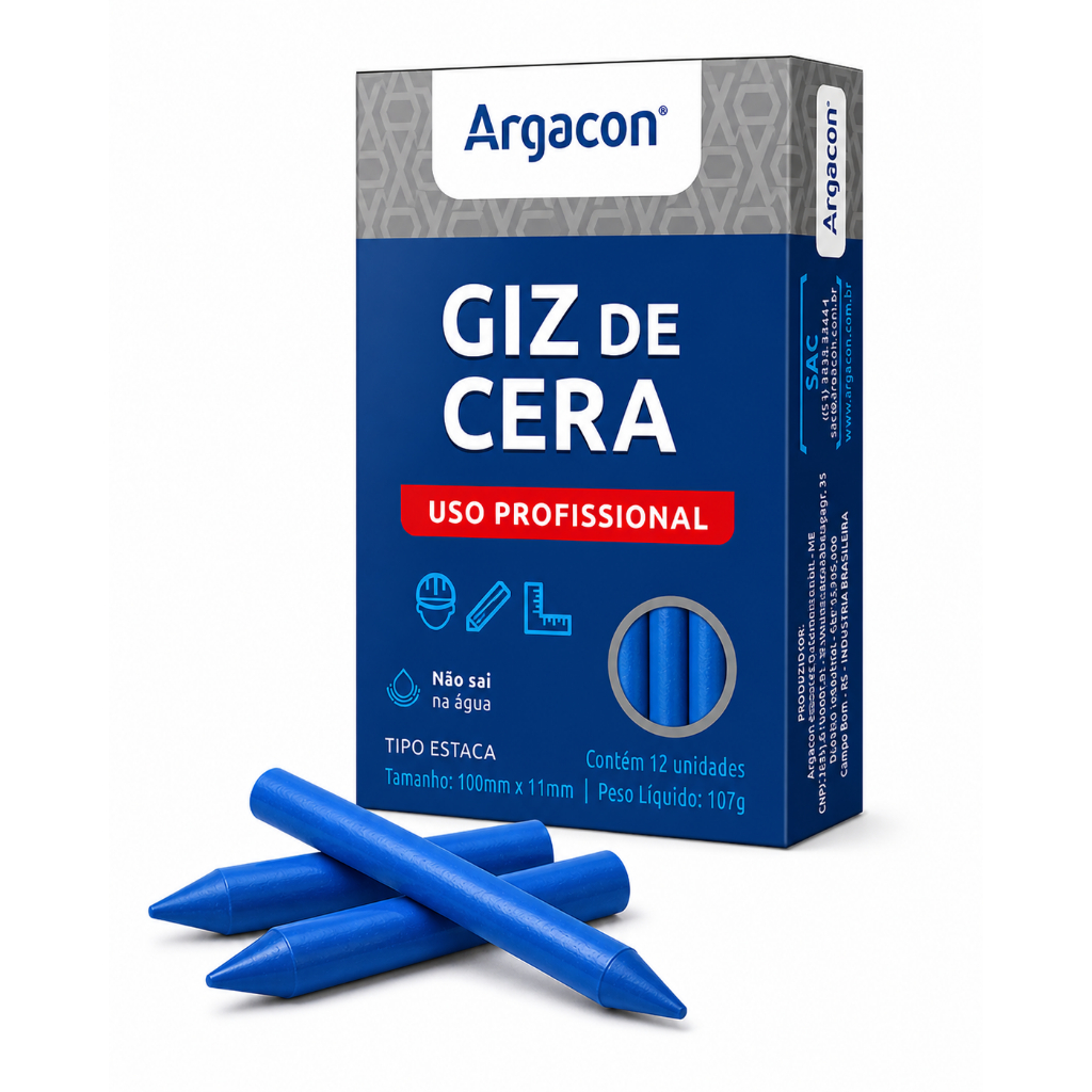 Giz de Cera Argacon Profissional Marcação Construção