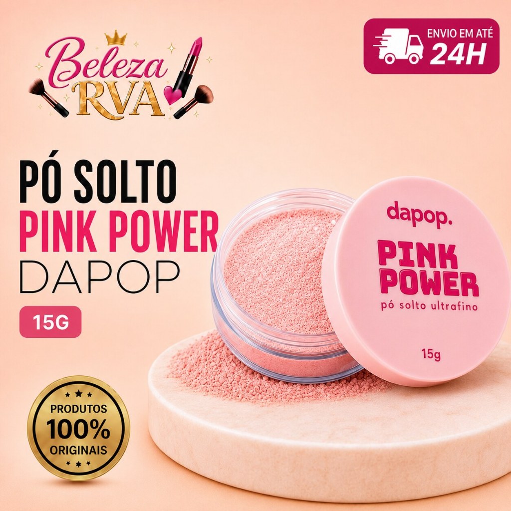 Dapop Pink Power Pó Solto - Acabamento Perfeito Maquiagem
