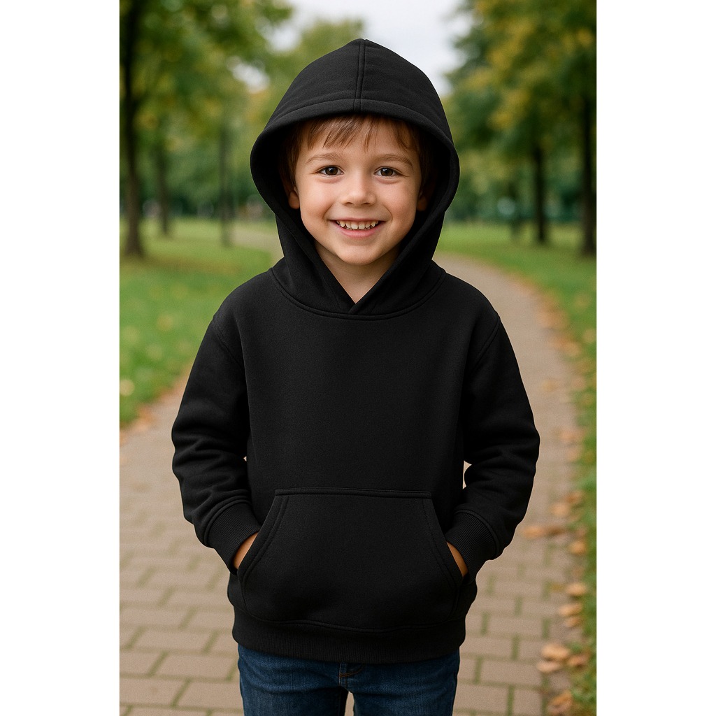 Moletom Infantil Feminino e Masculino  Blusa de Frio Moletom Flanelado Com Capuz Menino  Casaco  Barato