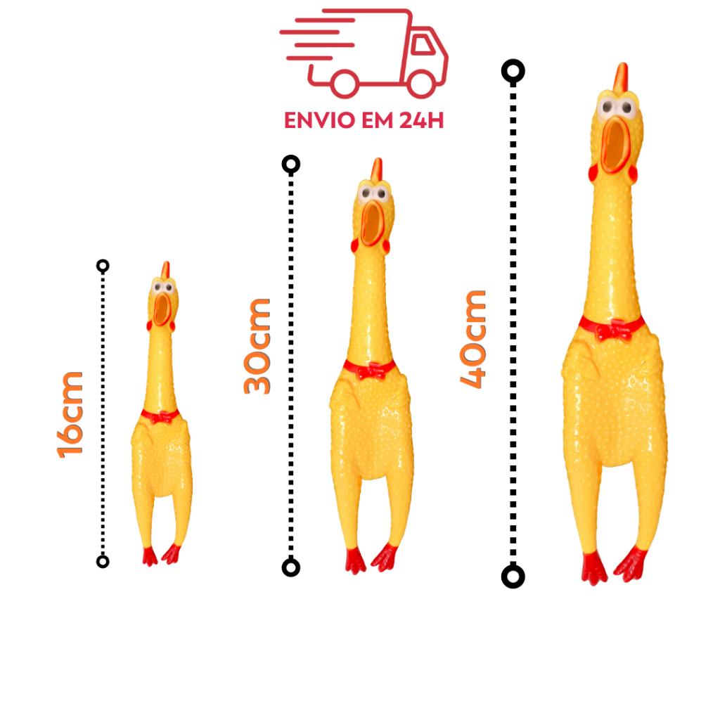 Galinha Frango Borracha Mordedor Cachorro Pet Faz Barulho / Brinquedos Cachorro