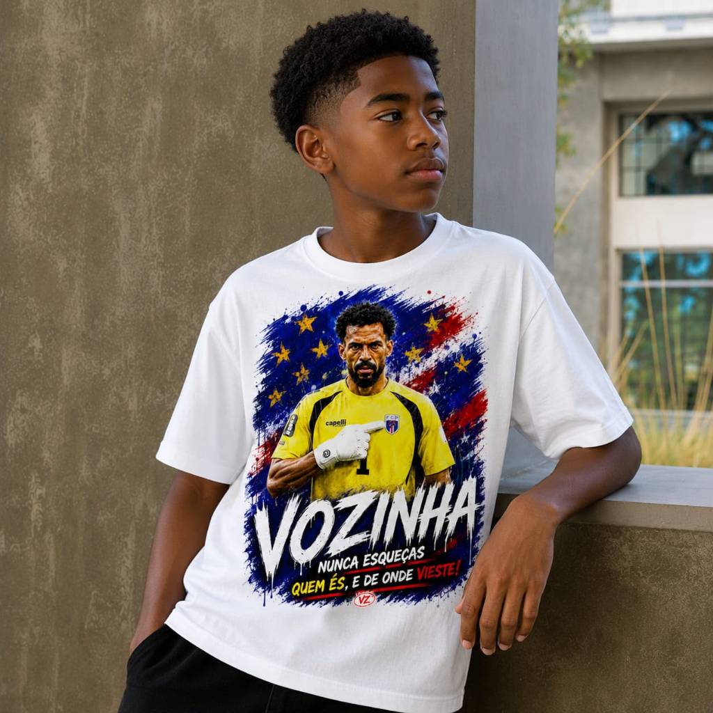 Camiseta Vozinha Cabo Verde Futebol Adulto Infantil Masculina Algodão Premium Camisa Estampada