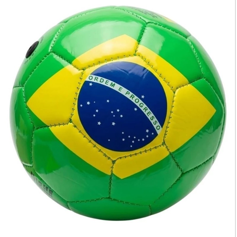 Bola Futebol Pequena Infantil Copa 2026 Selação até 5 Bolas Já leva cheia Cores do Brasil e outras Estampas Futsal