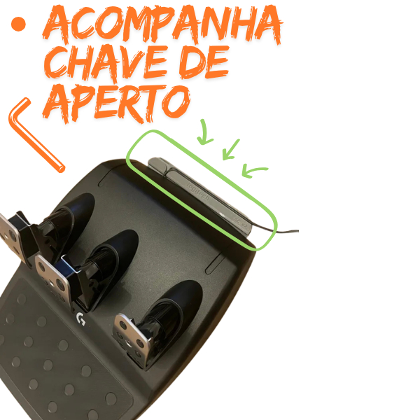 Protetor de cabo fio espaçador para pedal - Volante Logitech G27 G29 G920 G923 simulador câmbio acessório personalização