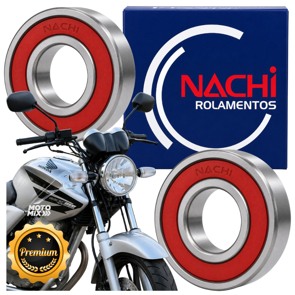 Kit Rolamentos Roda Dianteira Cbx 250 Twister Nachi 02 Unidades