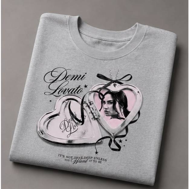 Camiseta Feminina Demi Lovato Vintage 100% Algodão Estilo Pop Music Casual