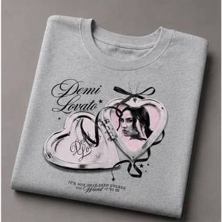 Camiseta Feminina Demi Lovato Vintage 100% Algodão Estilo Pop Music Casual