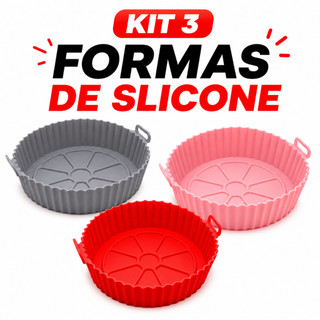 【OFERTA RELÂMPAGO】Kit Formas Silicone para Air Fryer Antiaderente Reutilizável Forno Mi…