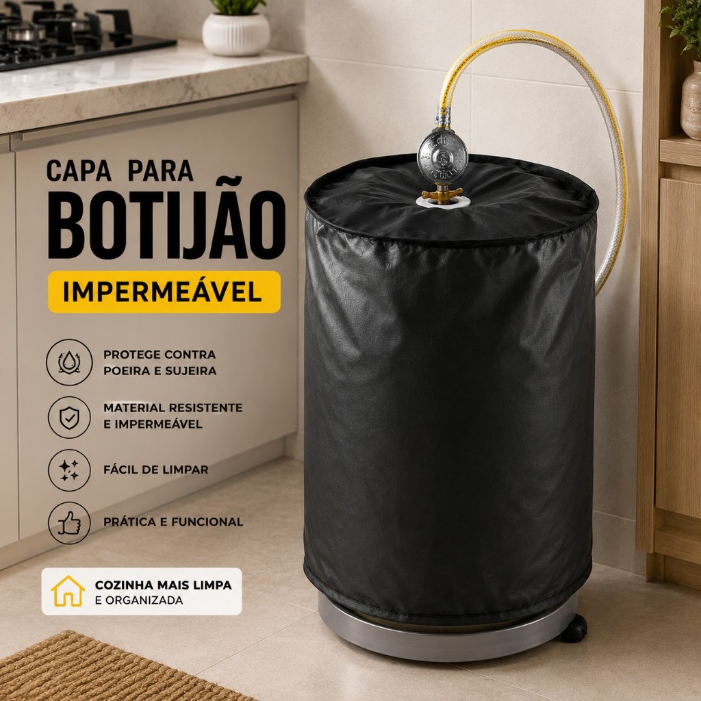Capa Botijão Napa Proteção Praticidade Cozinha Impermeável