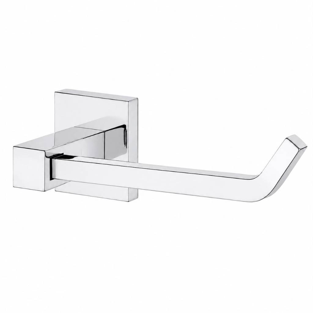 Papeleira para Banheiro Super Luxo Latão Cromado Quadritt