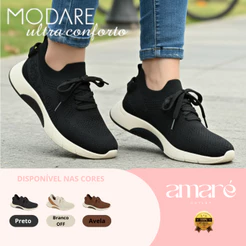 Tênis Feminino Modare Sapato Calce Fácil Ultraconforto Flexível 7378216 Original