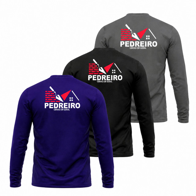 Kit 3 Camisetas Para Pedreiro Trabalho Uniforme Profissional
