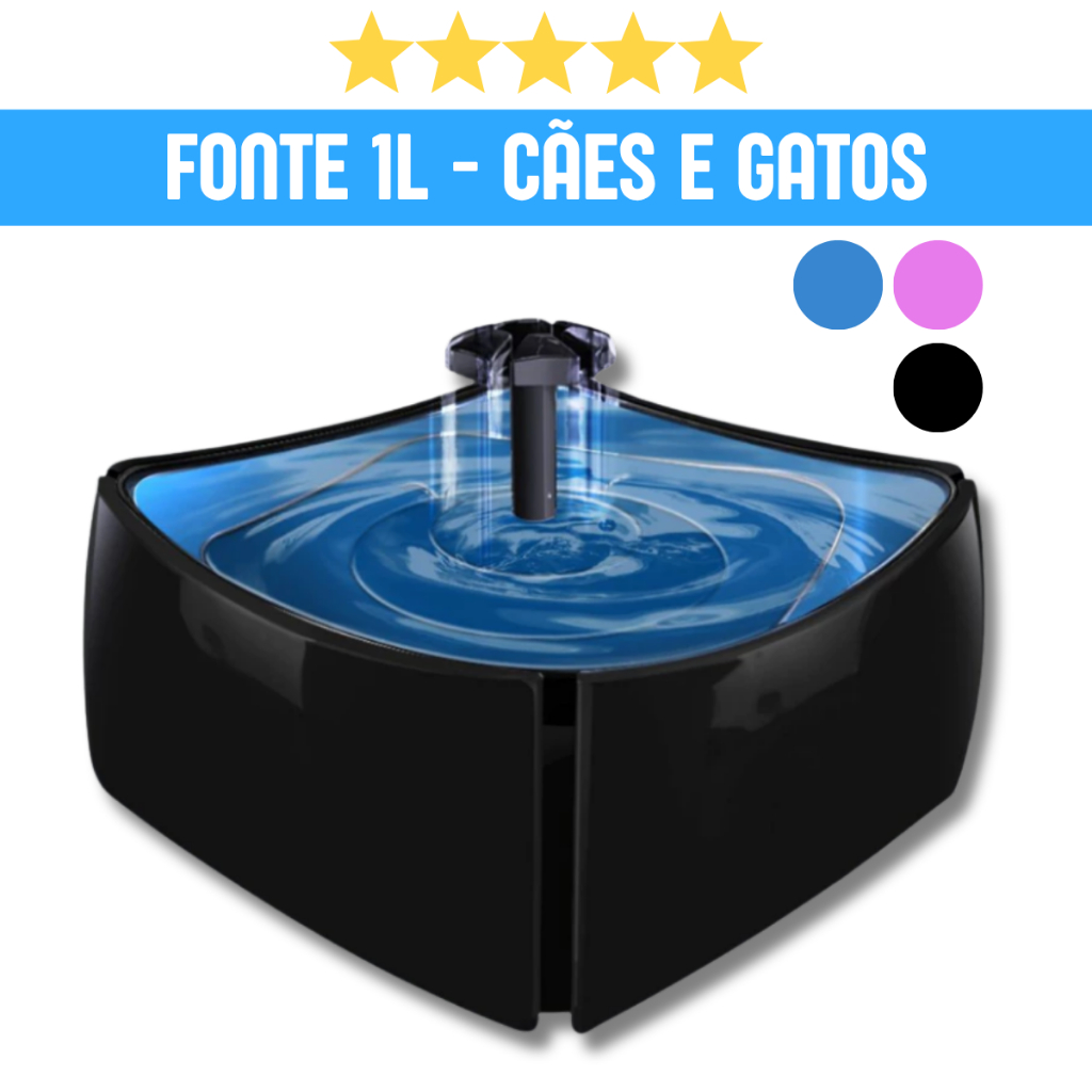 Fonte Bebedouro Cães e Gatos 1L Bivolt