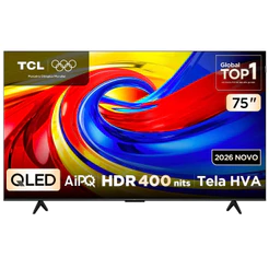 Smart TV TCL 75 Polegadas 75P7L 4K QLED Google TV Dolby Vision Atmos 120Hz WiFi Bluetooth