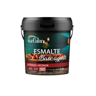 Tinta Esmalte 3,6L Base Água Boa Cobertura Metais e Madeiras