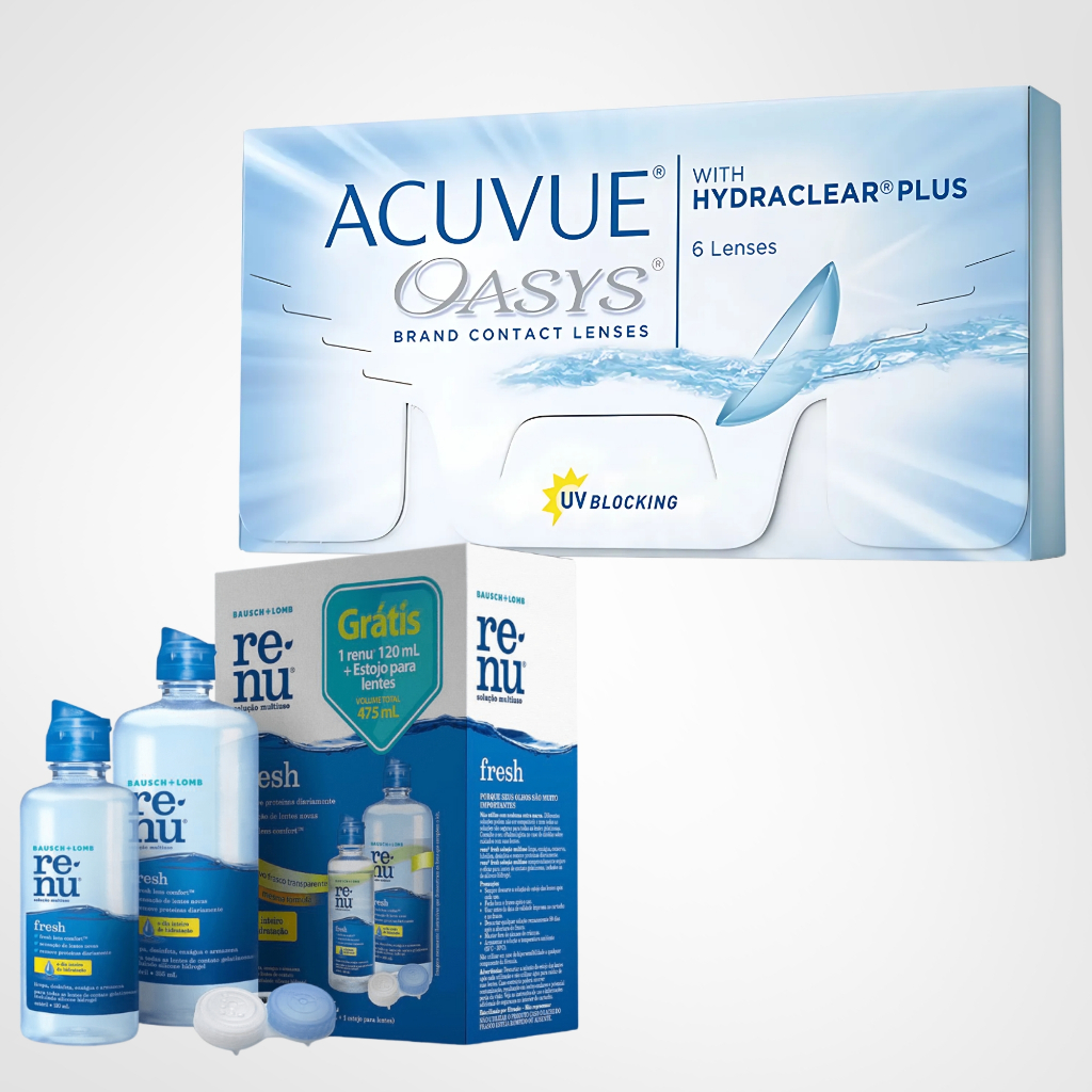 Lente de Contato Acuvue Oasys com Kit Renu