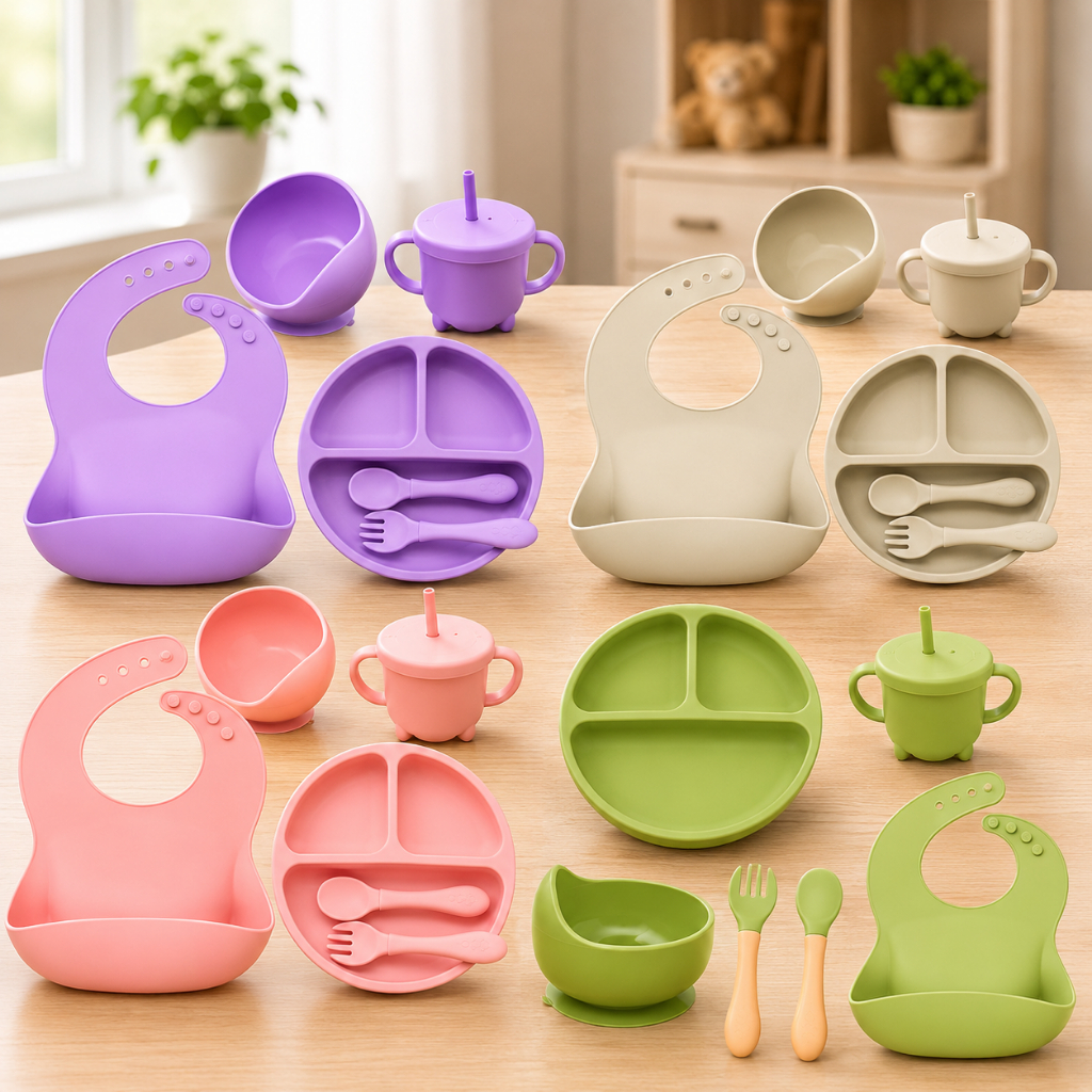 Kit Prato Bebe Infantil Introdução Alimentar Completo 6 Pça