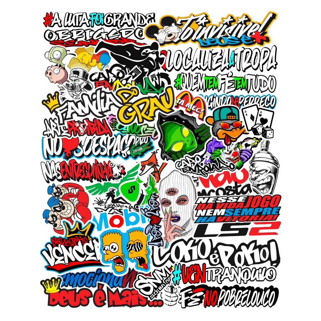 Adesivo Osascorte Stickers 244 59D Moto Tuning Automotivo 41 unidades