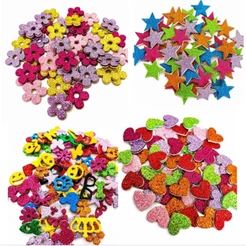 50 Adesivos Pet Adesivados EVA Glitter- Sortidos Flor Estrela Coração Laço- Petshop Banho e Tosa