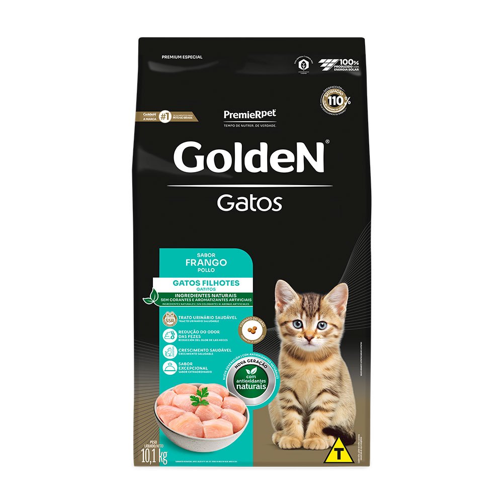 Ração Golden Gatos Filhotes Frango 10,1kg