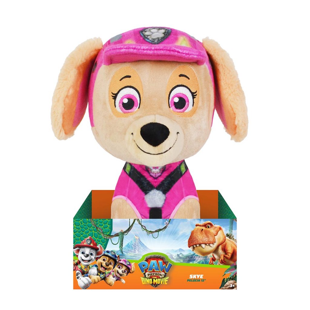 Pelúcia Skye de 30cm - Patrulha Canina: Uma Aventura Dino