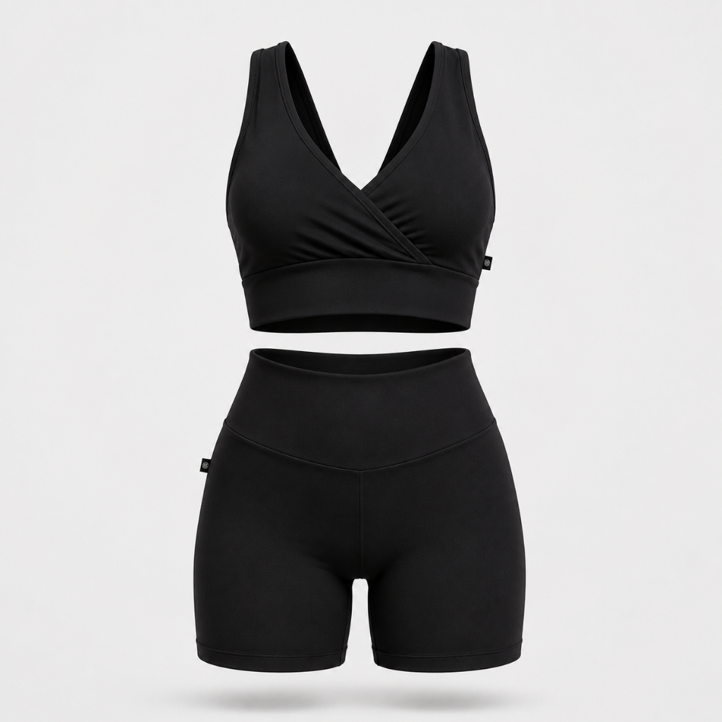 Conjunto de academia Caminhada Short e Top de Ginástica Look Fitness