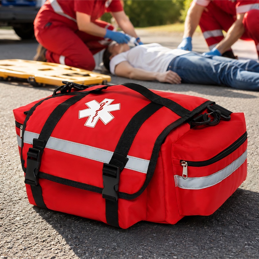 Bolsa multifuncional impermeável para primeiros socorros  ideal para atividades ao ar livre e resgate médico