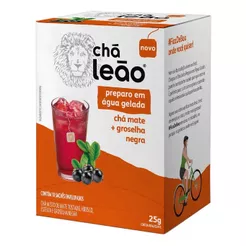 Chá Mate Groselha Negra Gelado Leão 10Sachês