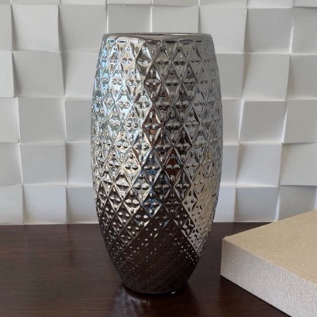 vaso/vaso cerâmica/vaso prateado/vaso moderno
