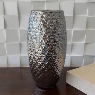 vaso/vaso cerâmica/vaso prateado/vaso moderno