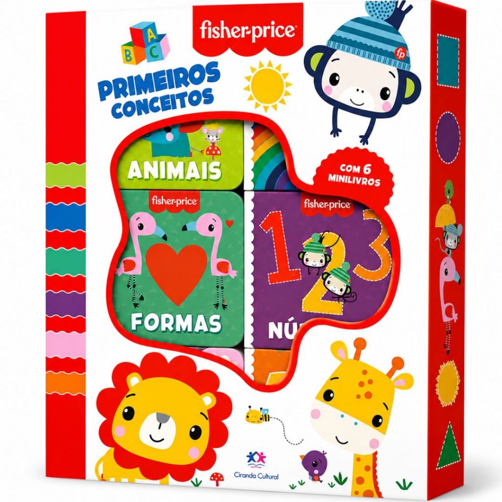 Box com 6 Minilivros Fisher-Price - Primeiros conceitos | Ciranda Cultural · foto 2