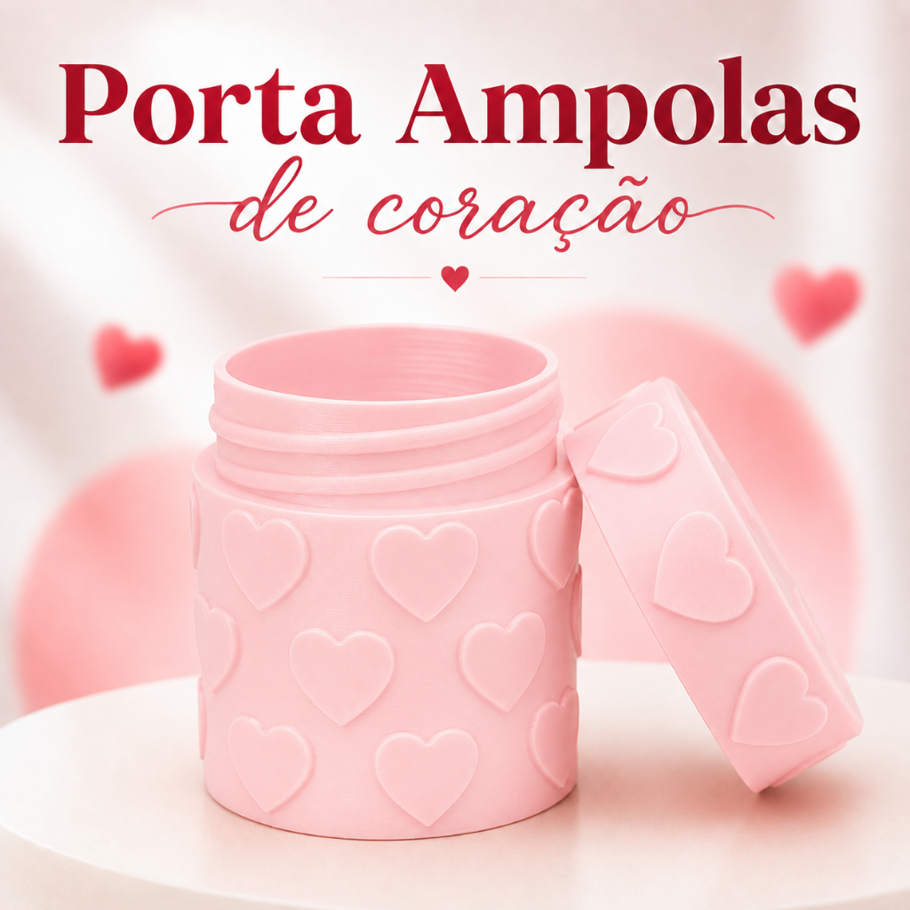 Porta Ampolas 3ml 4 Unidades Estojo Organizador Compacto com Tampa Rosqueável Para Frascos e Transporte