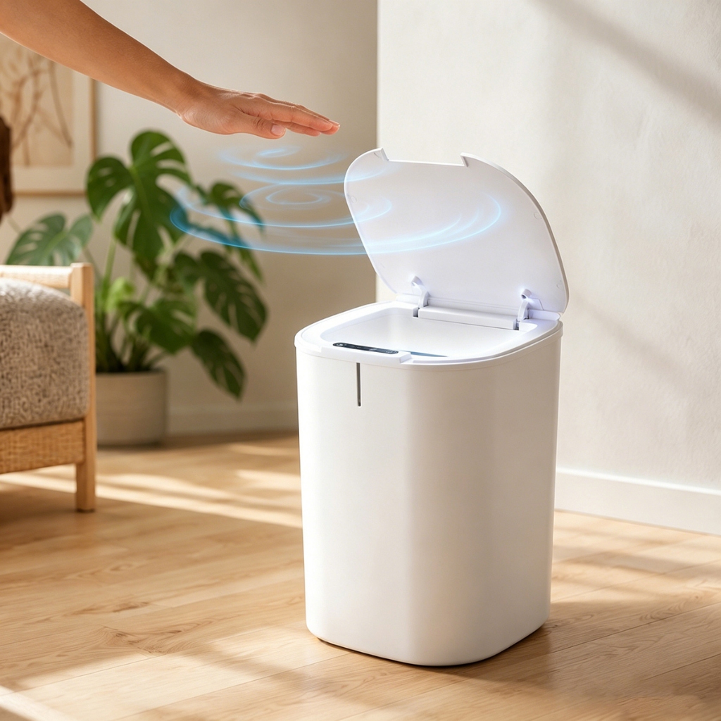 Lixeira inteligente automática Haixin AD16, sensor automático, múltiplos modos de abertura, doméstica, 16 litros