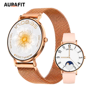 Smartwatch AURAFIT ELLA3/AM28: Tela AMOLED Resistente a Respingos Monitoramento da Saúde Feminina