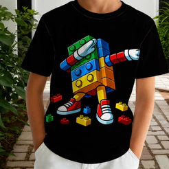 Camiseta Camisa Lego Dancinha Varias Cores Infantil 100% Algodão