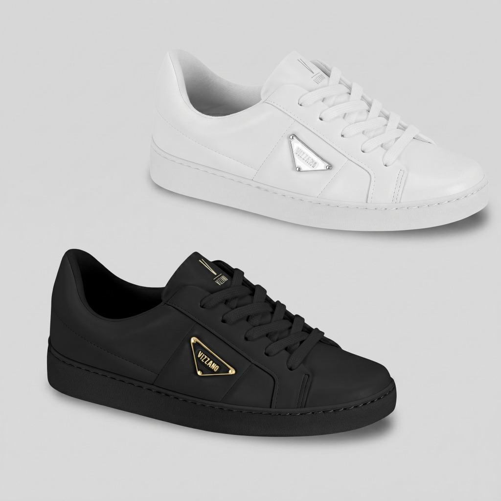 Tênis Feminino Casual Vizzano Detalhe Metálico Estilo Conforto