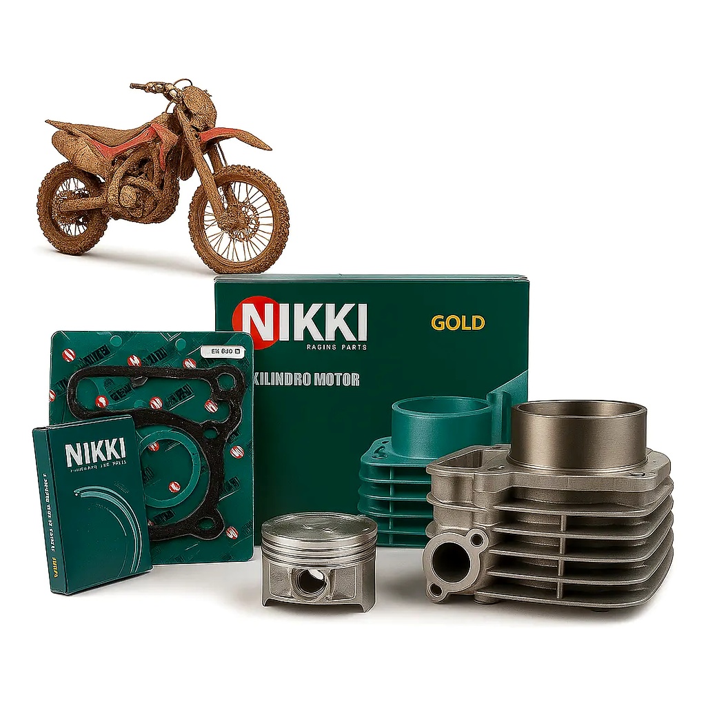 Kit Camisa Pistão Anel Crf 230 Para 240cc + Junta Nikki Gold
