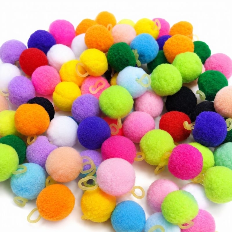 Kit 20 Laços Pet Pompom 2cm Sortidos para Cachorro Banho e Tosa Macho e Fêmea