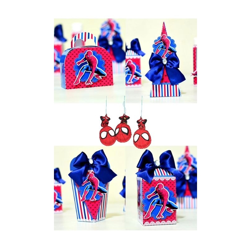 Kit festa infantil PEGUE E MONTE - Tema Homem Aranha - Aniversário infantil - Lembrancinha personalizada.