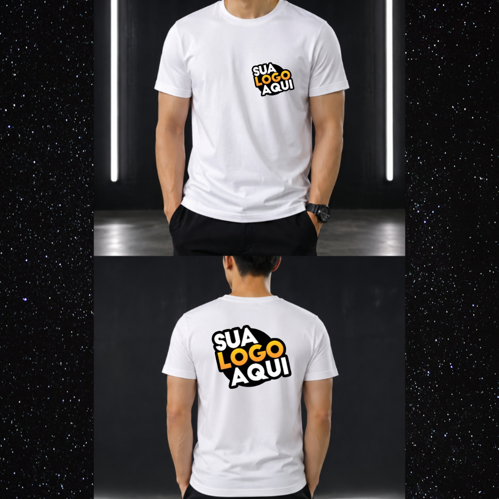 Camiseta Basica Personalizada do seu jeito  Estampada Uniforme Empresa 100% Algodão Logo