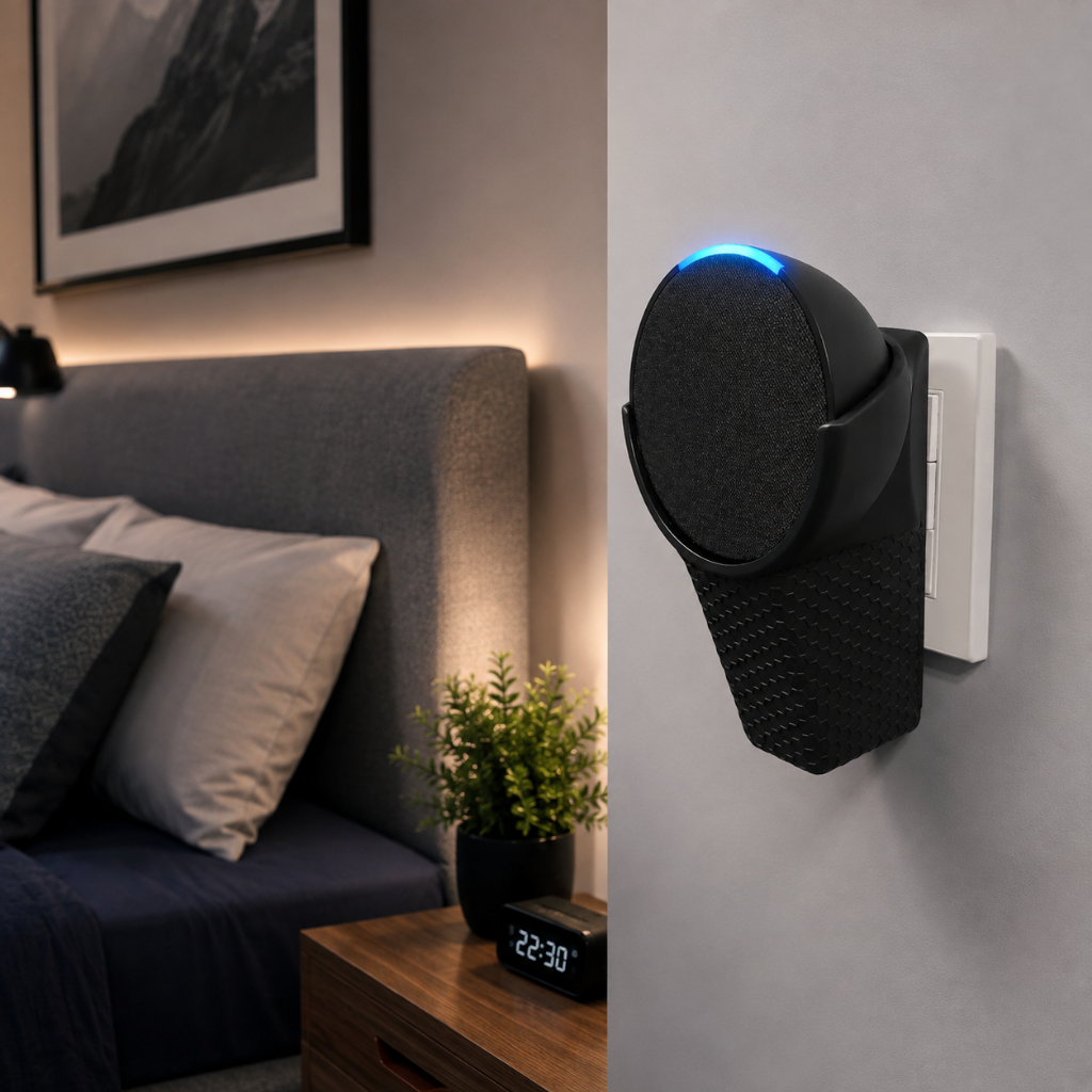 Suporte de Tomada para Alexa Echo Pop Suporte de Parede Organizador para Echo Pop