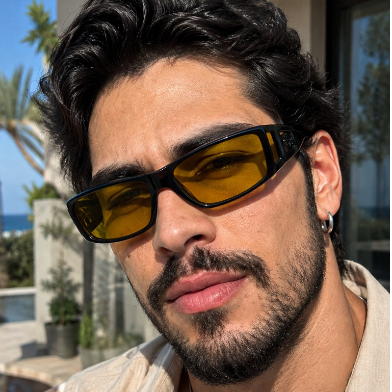Óculos de Sol Unissex Curvado Ilook Esportivo Outdoor Preto Proteção UV400 Total