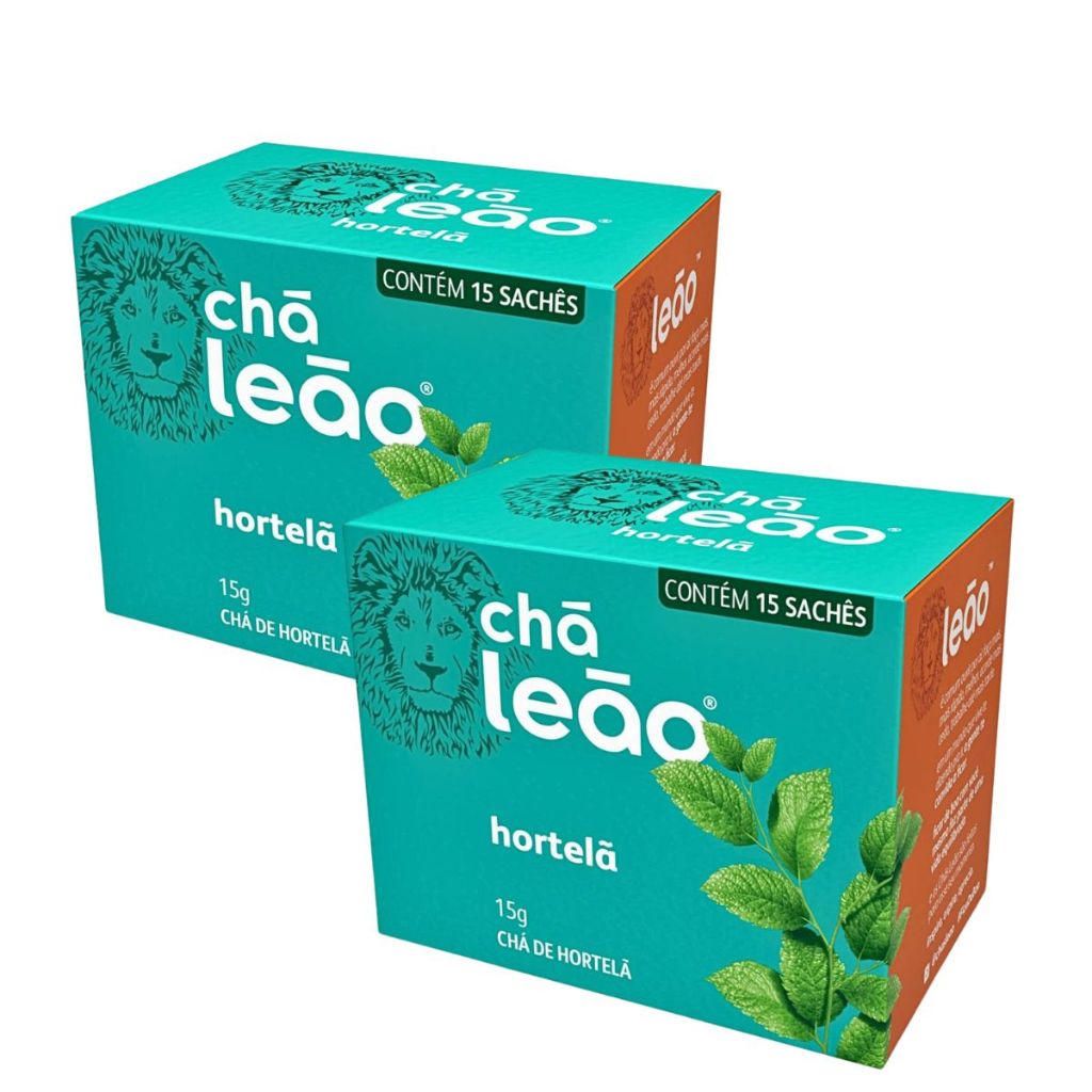 Kit 2un Chá Hortelã Leão 15 Sachês