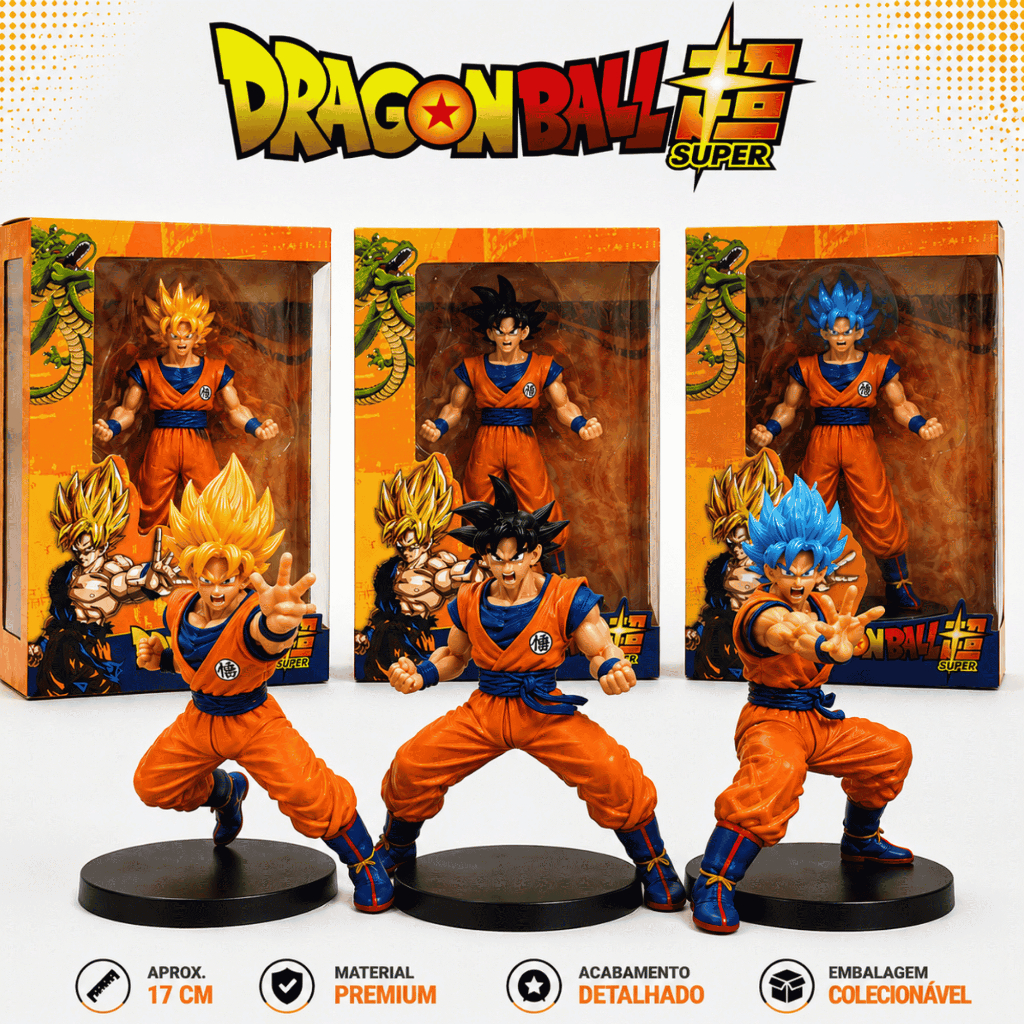 Bonecos Goku Sayajin Blue Vários Modelos Action Figure Dragon Ball Z Super Colecionáveis com Caixa