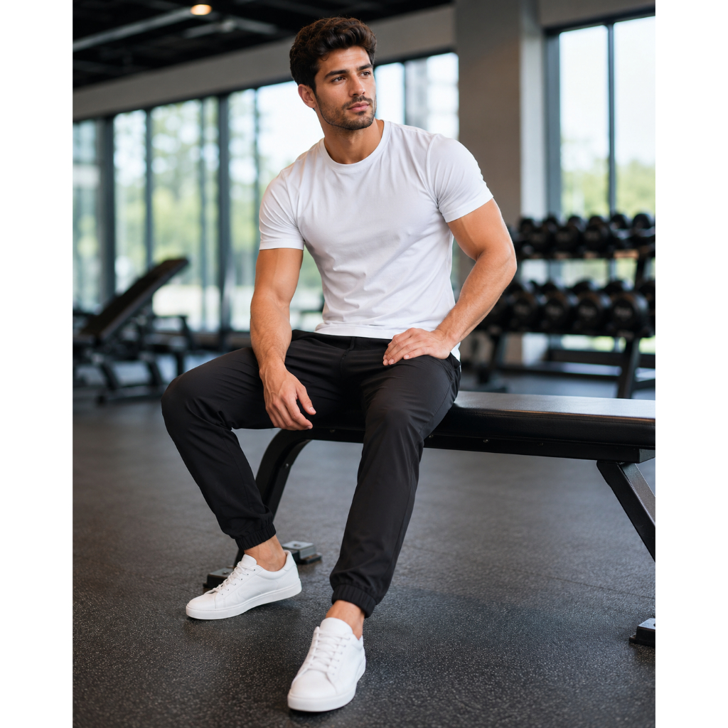Calça Jogger Masculina Tactel com Elastano Slim Dry Fit – Esportiva, Confortável e Versátil para Treino, Academia