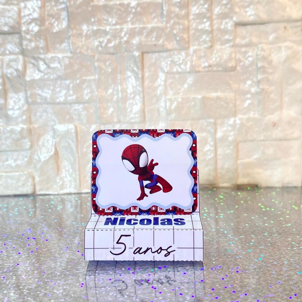 Kit Porta Bis Homem Aranha Personalizado Lembrancinha de Festa Infantil Aniversário
